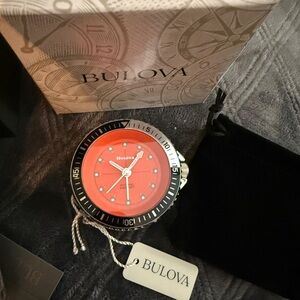 Bulova Orange Stainless Diver Snorkel Watch